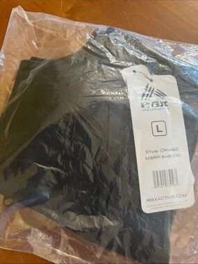 RBX Black zip front sports bra with Tag - Large